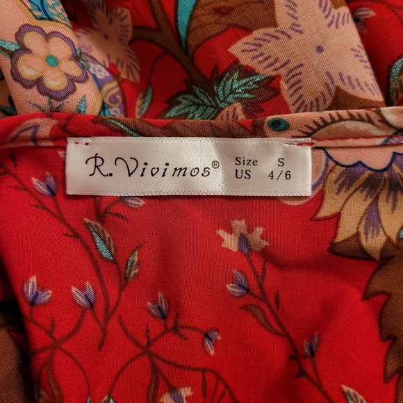 Bohemian ultra soft light midi gypsy style dress - Picture 5 of 6